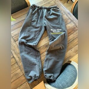Mayfair Group Made You Smile Gray Sweatpant Joggers